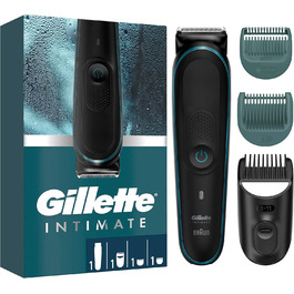 Інтимний тример Gillette Intimate i5 для чоловіків, водонепроникний бездротовий бритва для інтимної зони з довговічними лезами для сухого і вологого гоління