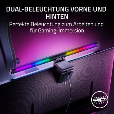 Razer Aether: Світлодіодна стрічка для монітора з RGB підсвічуванням - Чорний
