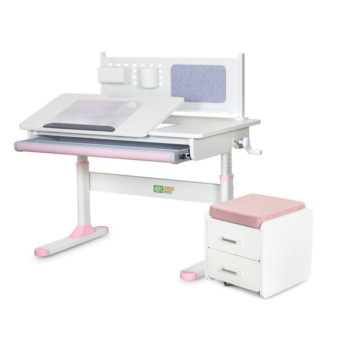 Комплект (S) ErgoKids TH-325 Pink (парта + тумба) (арт.TH-325 + BD C3_PINK)