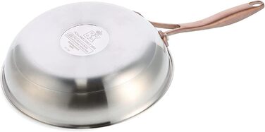 Набір сковорідок BK Cookware Rose, 2 шт, нержавіюча сталь, 24/28 см, сріблястий