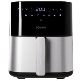Аерофритюрниця Bomann FR 6069 H CB XXL 5л з цифровим тачскріном, 8 програм, нержавіюча сталь, чорний колір (Модель 2024)