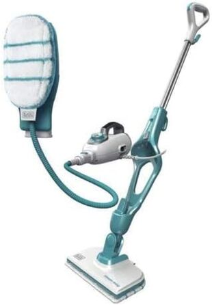 Парова швабра Black+Decker STEAMITT 13-в-1 з ручним пароочисником, рукавичкою, 12 насадками, 1300 Вт, резервуар 500 мл, нагрів 15 сек