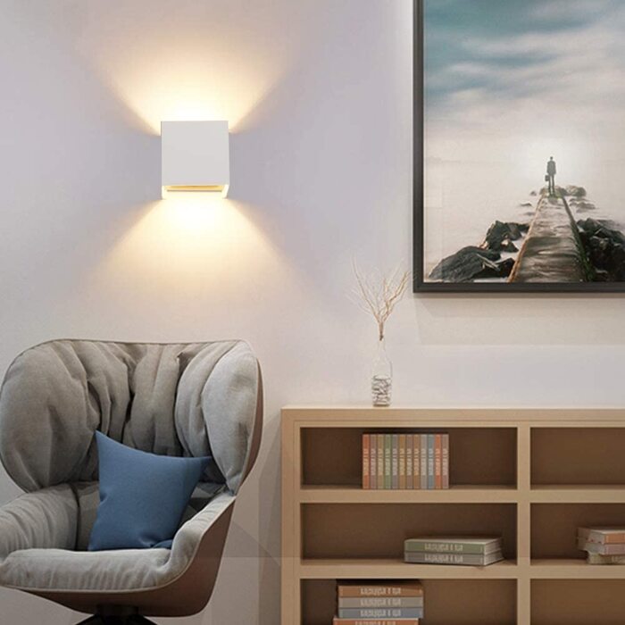 Світильник настінний Klighten 9W LED із замінною лампою G9, вологозахищений IP54, для внутрішнього та зовнішнього використання, тепле біле світло 3000K, білий колір