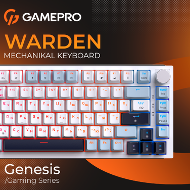 Дротова механічна клавіатура GamePro MK160 V2 Warden QLAB Sakura White (MK160-V2-BL-QS)