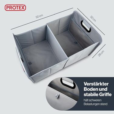 Органайзер у багажник автомобіля PROTEX 44л, складана водонепроникна сумка-органайзер для авто, сіра
