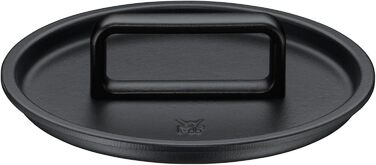 Жаровня WMF Flavour 22 см, чавунна, для індукції, емальована, чорна, з кришкою з конденсаційними виступами, сучасний дизайн