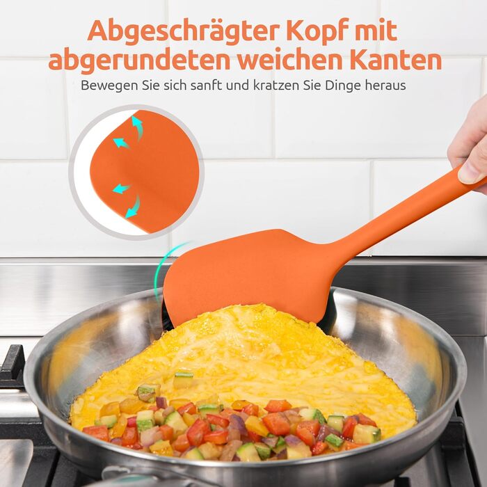 Набір кухонних аксесуарів U-Taste з силікону (5 шт.), стійкий до 315°C, BPA-free, для приготування, перемішування, обсмажування