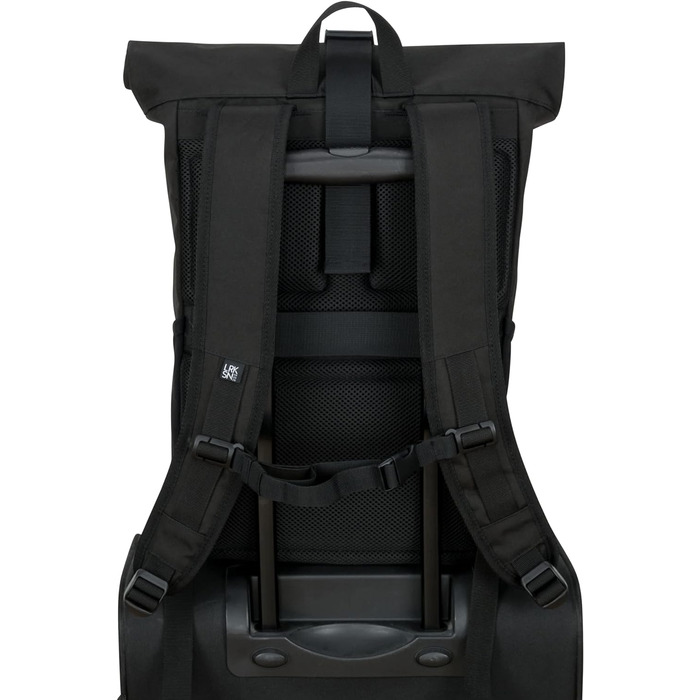 Рюкзак LARKSON Rolltop з відділенням для ноутбука, водостійкий, універсальний, чорний, для жінок і чоловіків, для університету, роботи, велосипеда, подорожей