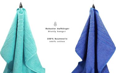 Набір рушників Betz Deluxe 8 шт., 100% бавовна, бірюзово-синій, 2 банних, 2 душових, 2 для рук, 2 для обличчя