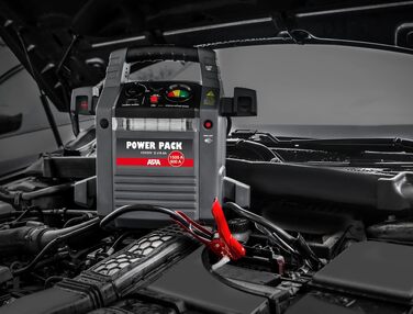 Пусковий пристрій APA 16524 Power Pack 12/24V, бустер для авто 900A, літій-іонний акумулятор, сірий