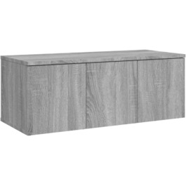 Тумба під телевізор vidaXL, сіра Sonoma, 80x34x30 см, ДСП, меблі для вітальні