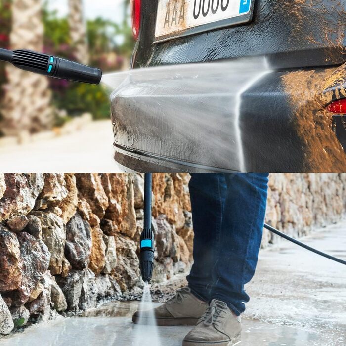 Мийка високого тиску Cecotec HydroBoost 2400 AdvanceCleany 2400 Вт для дому, саду та авто, 180 бар, алюмінієвий насос, 480 л/год + насадки