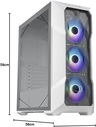 Корпус Cooler Master MasterBox TD500 Mesh V2 білий, E-ATX, мід-тауер, 3x120 мм ARGB вентилятори, знімна кришка, бічна панель із загартованого скла, USB Type-C 10 Гбіт/с