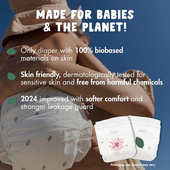 Дитячі підгузки Naty Baby для новонароджених, розмір 1 (2–5 кг), 100 шт