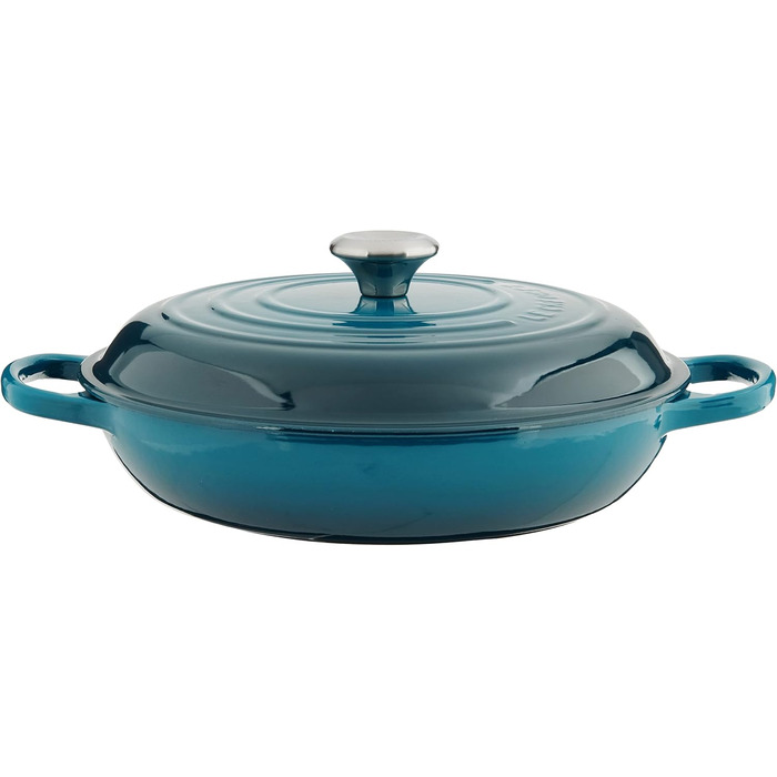 Гусятниця Le Creuset Signature з чавуну, кругла, 30 см, 3,5 л, для всіх типів плит (індукція), колір Deep Teal