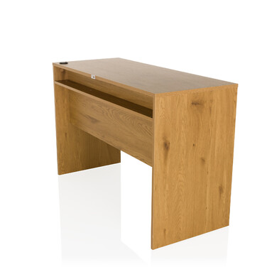 Письмовий стіл BERGA 120x50x78 см, 2 висувні ящики, білий/дуб, hjh LIVING