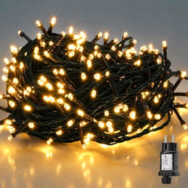 Світлодіодна гірлянда для ялинки SALCAR 26м, 360 LED, теплий білий колір, з пультом дистанційного керування (10м)