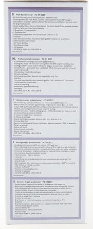 Фен ProfiCare PC-HT 3017, 2200 Вт, з функцією холодного повітря, захистом від перегріву, професійний мотор, чорний, довжина кабелю 2 м, Soft-Touch корпус
