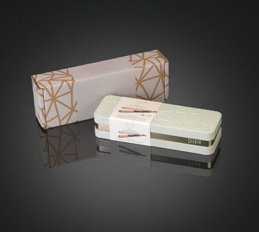 Професійний випрямляч для волосся Diva Pro Styling Precious Metals Touch, автоматичне вимкнення, швидкий нагрів, кабель 3 м, золотий