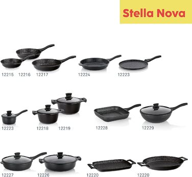 Сковорода Kela Stella Nova 28 см, алюмінієва, антипригарна, універсальна, чорна