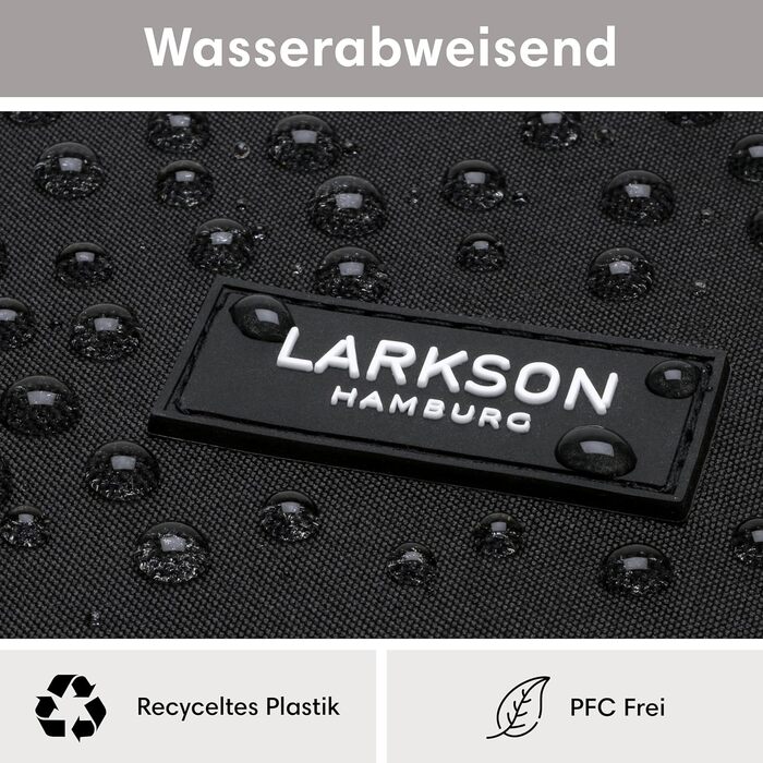 Рюкзак LARKSON для підлітків, дівчат і хлопців, шкільний, для жінок і чоловіків, з відділенням для ноутбука 16'', з переробленого ПЕТ, водостійкий, чорний