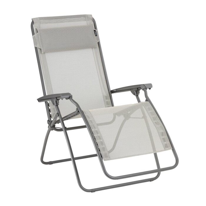 Крісло-шезлонг Lafuma Mobilier Zero Gravity R Clip - розкладне для тераси та саду, міцне Batyline®, багатопозиційне, комфортне, Франція, кольору жита