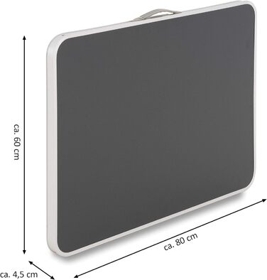 Складаний стіл Sonlex для кемпінгу та балкона, сірий, 80x60x70 см, легкий портативний стіл-кейс з ручкою