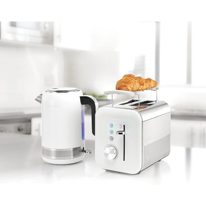 Тостер Breville VTT676 для 2 скибок, білий – глянцева колекція, регулювання ступеня підсмажування