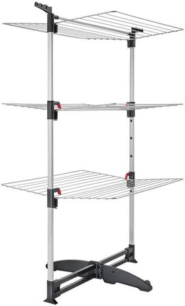 Сушарка для білизни Metaltex Ciclone Vario, сталева, срібляста, багаторівнева, турмовий тип