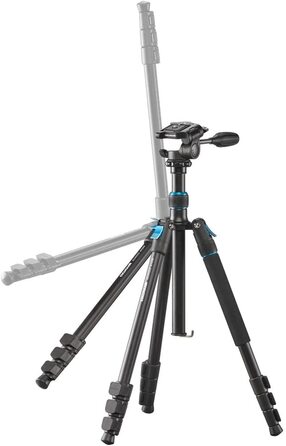 Штатив Cullmann Rondo 480M RW20, універсальний, алюмінієвий, 3D-головка, вантажопідйомність 4 кг, висота 183 см, чорний