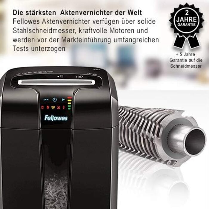 Fellowes Powershred 15C - Офісний шредер для дому, 15 листів, білий, 19 л