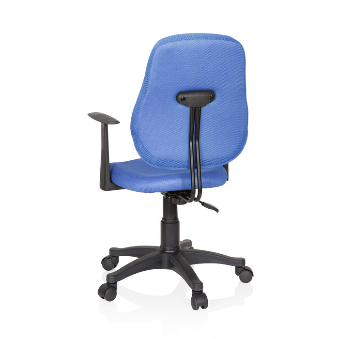 Дитяче офісне крісло KIDDY STYLE, обертове, тканина, синій/чорний, hjh OFFICE