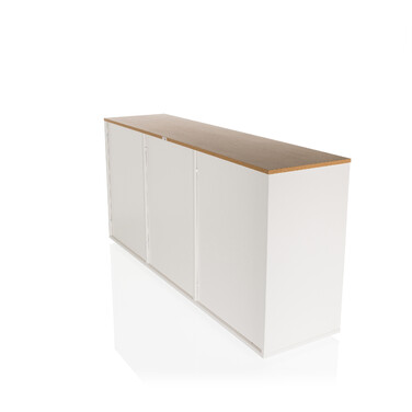 Сервант KELO S 160x40x76 см, 3 дверцята, білий/дуб hjh LIVING