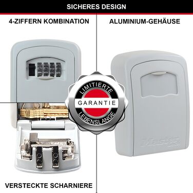 Ключниця Master Lock з кодовим замком для настінного монтажу, середнього розміру, для зовнішнього використання (Cream, Medium)