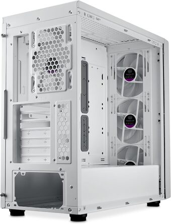 Корпус Cooler Master MasterBox 600 E-ATX білий, з прозорою скляною стінкою, підтримка радіатора 420 мм, ARGB-PWM вентилятори, USB 3.2 Gen2x2 Type-C