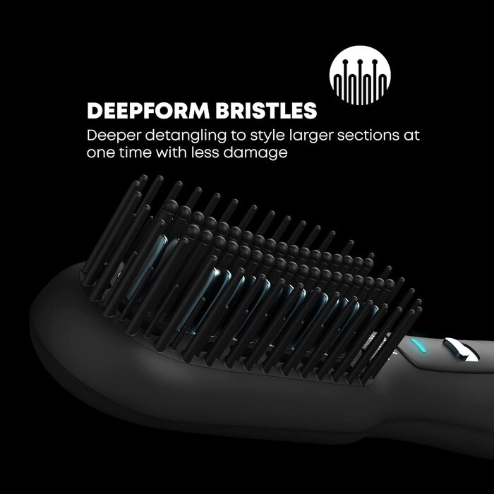 Керамічна щітка-випрямляч Revamp Progloss Deepform для сухого та вологого волосся з оліями
