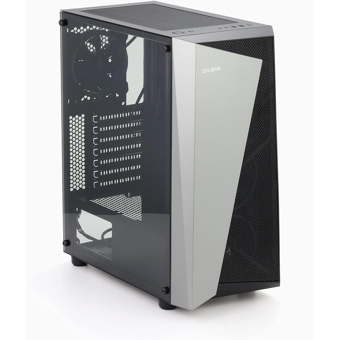 Корпус для ПК Zalman S4 Plus Mid Tower ATX, акрилова панель, 3x RGB 120мм вентилятори, чорний