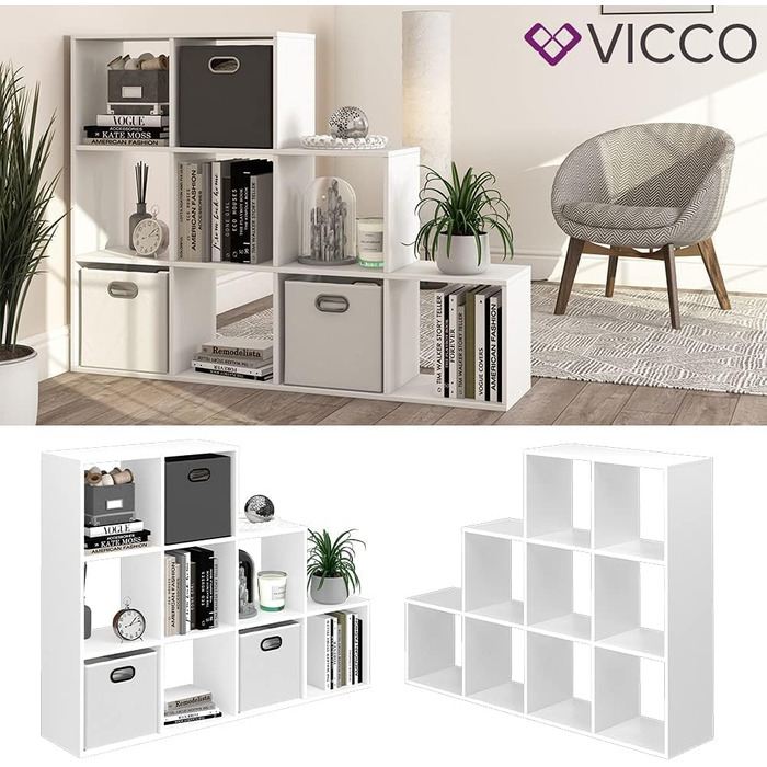 Стелаж-сходи Vicco, білий, 142.2 x 107.8 см, для дому