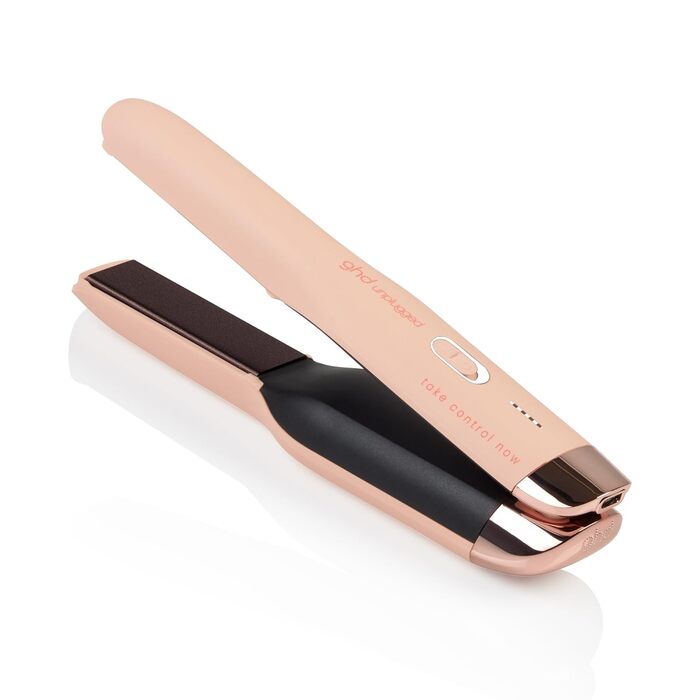 Бездротовий стайлер для волосся ghd Unplugged Pink Peach з гібридною Co-Lithium технологією