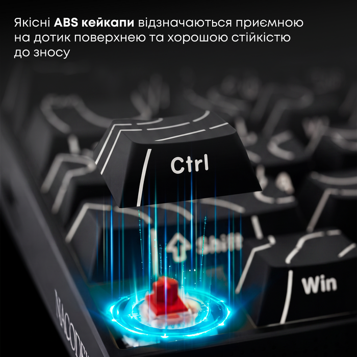 Дротова механічна клавіатура Ajazz NK68 V2 Red Switch (NK68-V2-R-PWB)