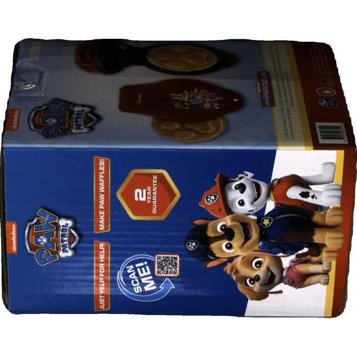 Вафельниця Paw Patrol, міні-вафельниця для дітей, офіційна ліцензія, діаметр 10 см, червона, для дня народження, Великодня та Різдва