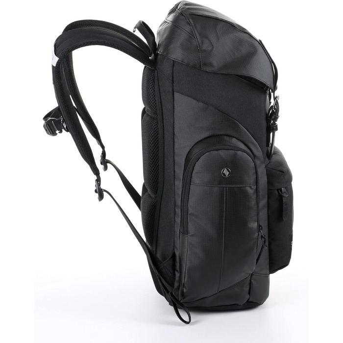 Рюкзак Nitro Daypacker 32 л чорний, ретро, з м'яким відділенням для ноутбука, міський, для школи і туризму
