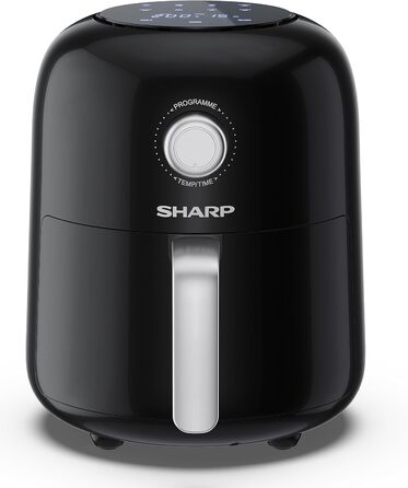 Фритюрниця SHARP AF-GS404AE-B 4 л, напівцифрове керування, 8 програм, 1300 Вт, чорна, випікання без олії