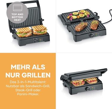 Контактний електрогриль 3-в-1 Severin Flex Multigrill XL, 2000W