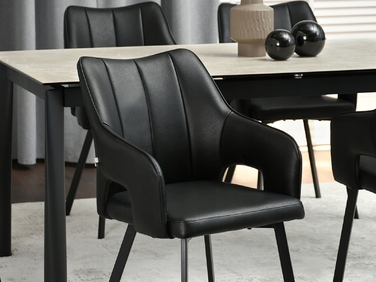 Стілець Mebel-Partner, штучна шкіра, чорний, 1 шт.