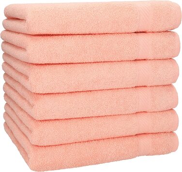 Набір рушників Betz Palermo 6 шт. 50x100 см, 100% бавовна, легкі, добре вбирають вологу, для спорту, пляжу, подорожей, абрикосовий колір