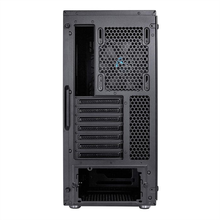 Корпус для комп'ютера Fractal Design Meshify C, компактний, з високою вентиляцією, 2 вентилятори, скляна панель, USB 3.0, чорний