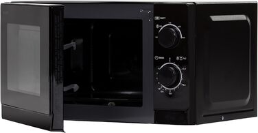 Мікрохвильова піч Sharp R200BKW 20 л, 800 Вт, 5 режимів, таймер 35 хв, чорна, скляний піддон, енергозберігаюча