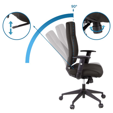 Офісне крісло / поворотне крісло PRO-TEC 300 тканина чорний hjh OFFICE