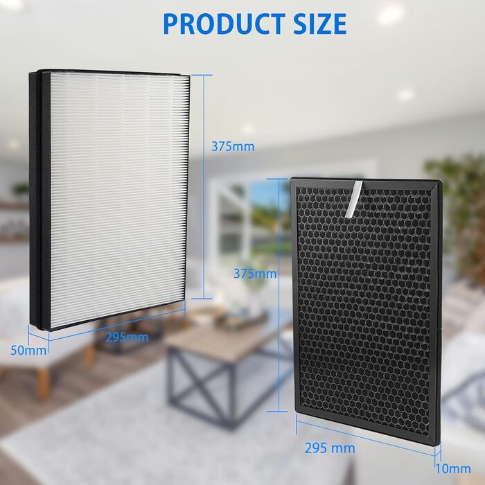 Комплект фільтрів для очищувача повітря Philips (True HEPA та вугільний), сумісний з моделями FY3432/10, FY3433/10, AC3256/10, AC3259/10, AC4550/10